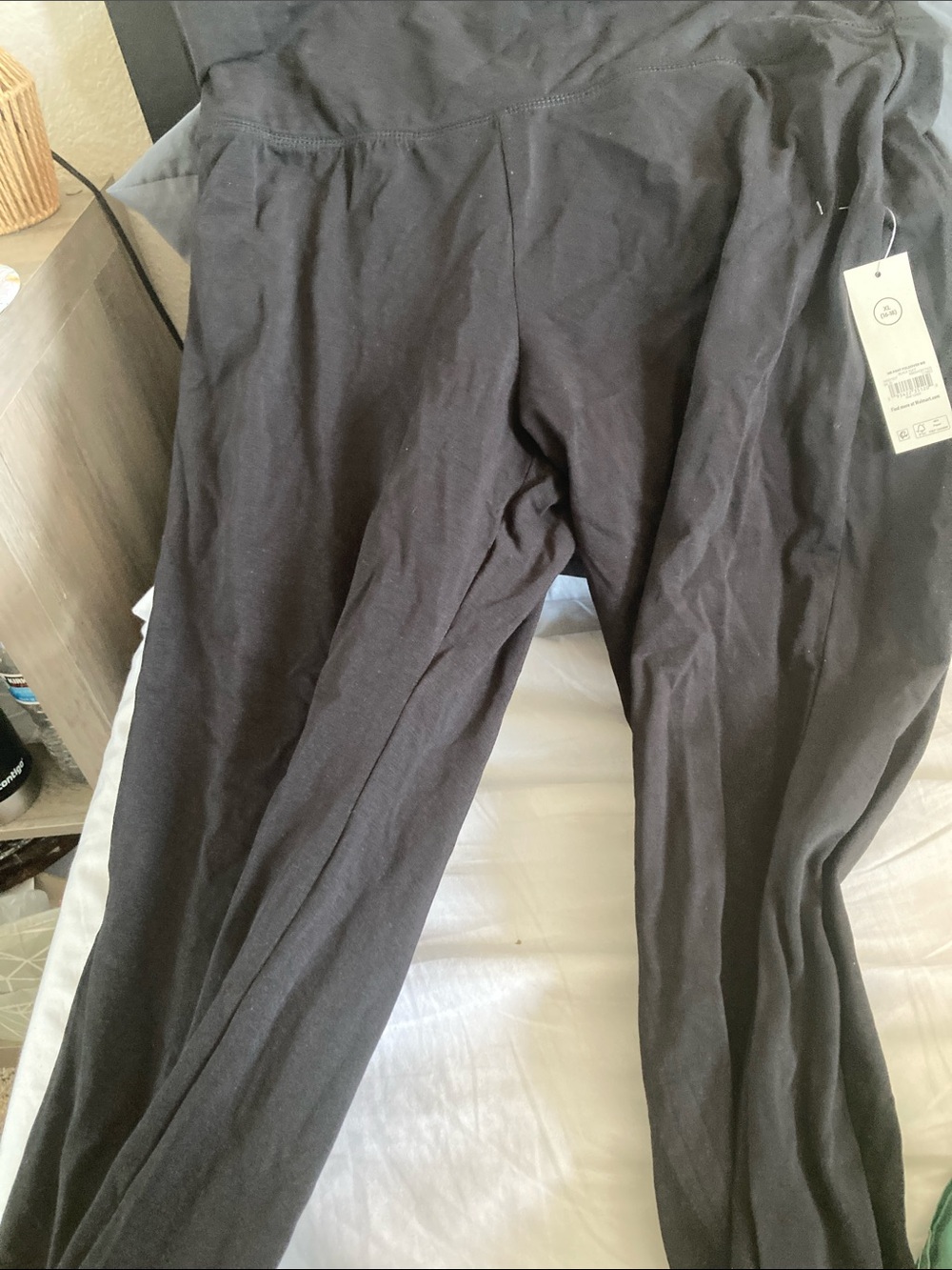 Womens Black Foldover Pants